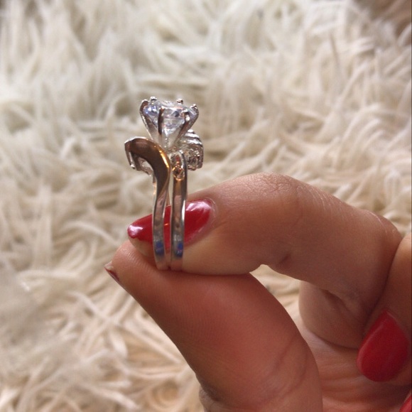 .925 silver sterling ring zirconia stone engagement - Picture 8 of 11